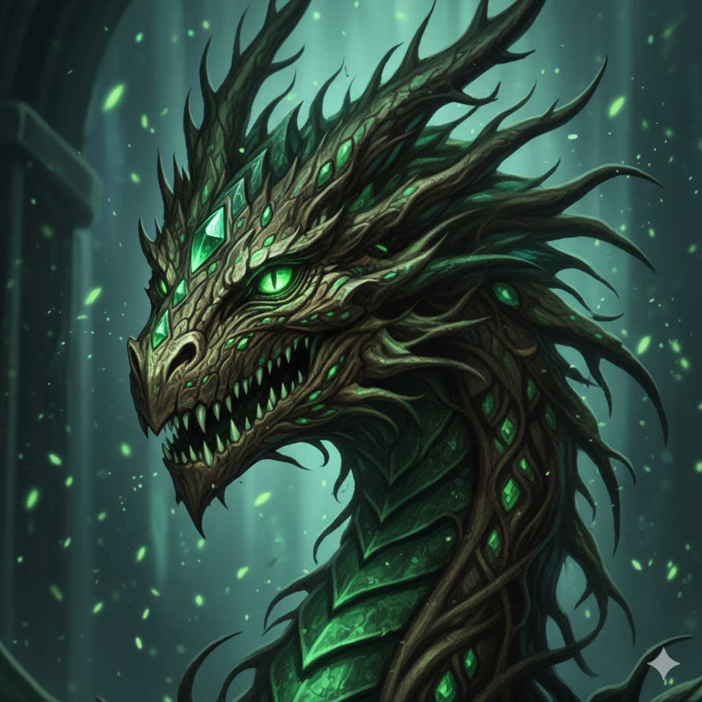 Close-up of the dragon's face gazing tenderly at the human, warm breath visible